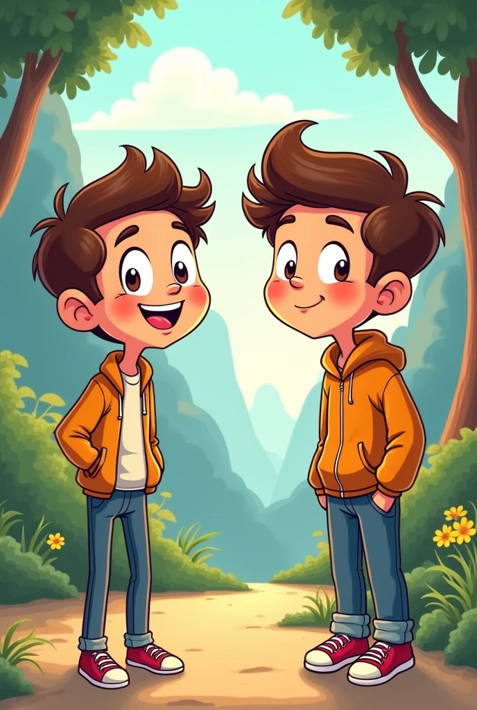 Make cartoon pictures of human for diffrence finding game 