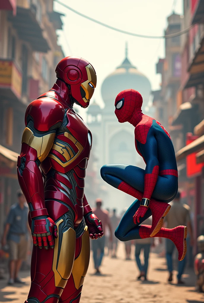 Iron man with spider man in india