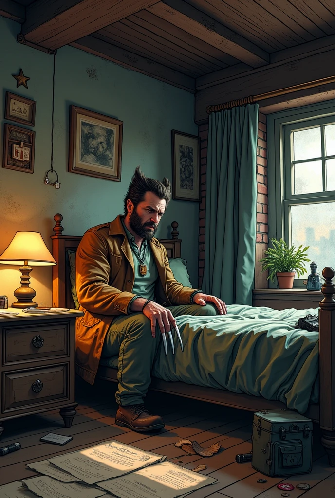 Wolverine bedroom image in animated