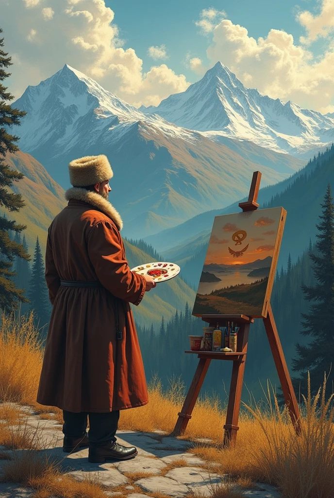 Countryhumans USSR is the landscape painter