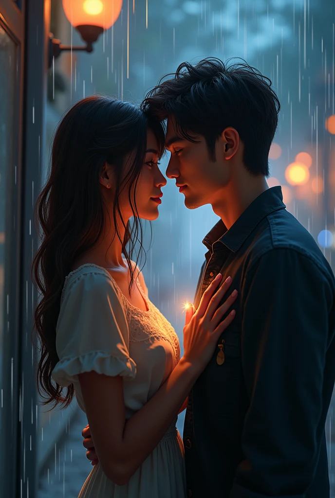 **She blushed**, heart pounding, "I love you too."  
**Months flew by**, laughter and memories filled their days.  
**One rainy night**, he knelt, ring in hand, "Will you marry me?"  
**Tears glistened**, "Yes."