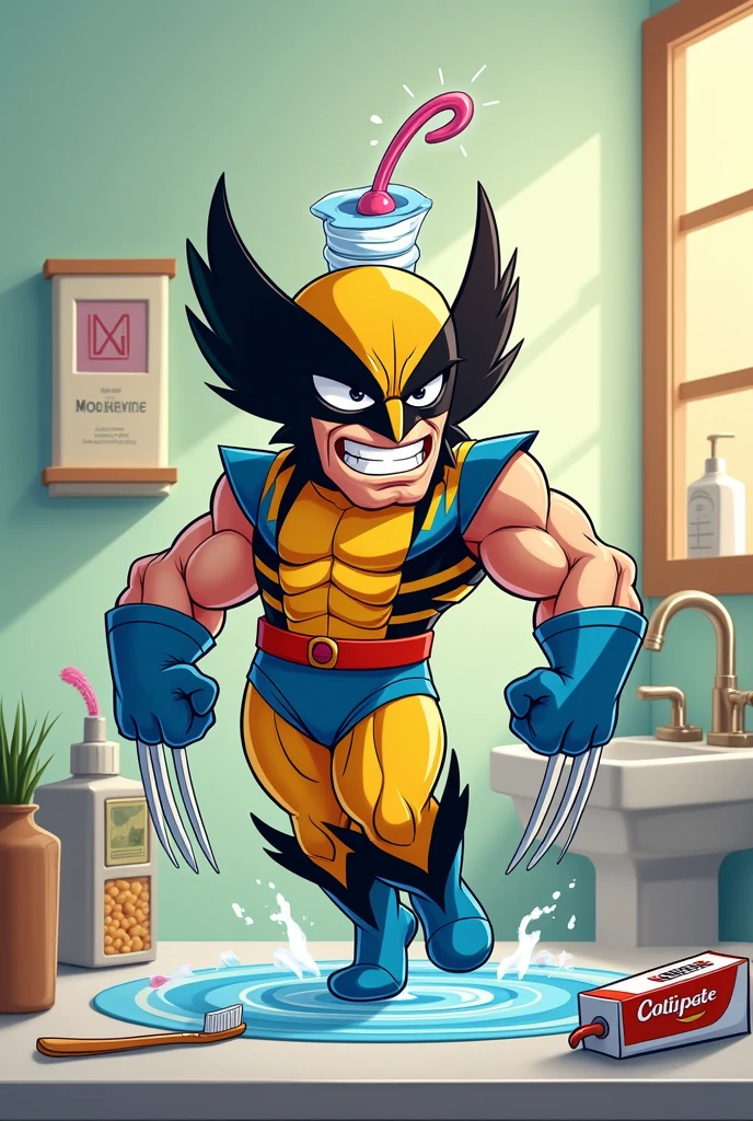 print toothpaste image Wolverine in animated