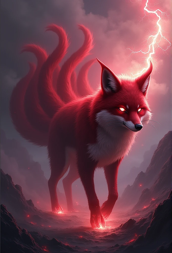 Renard démoniaque à neuf queues