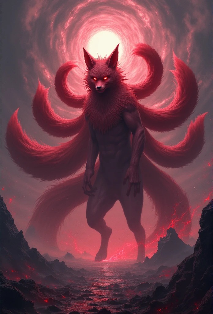 Renard démoniaque à neuf queues