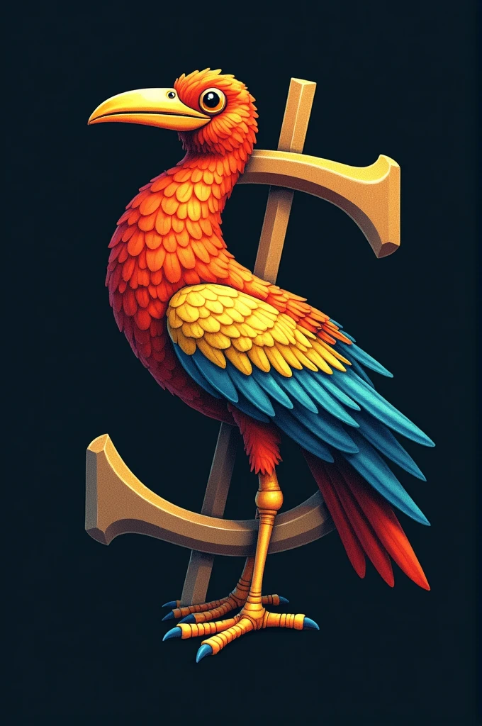A logo which is a real bird named Guardabarranco that looks like a dollar sign