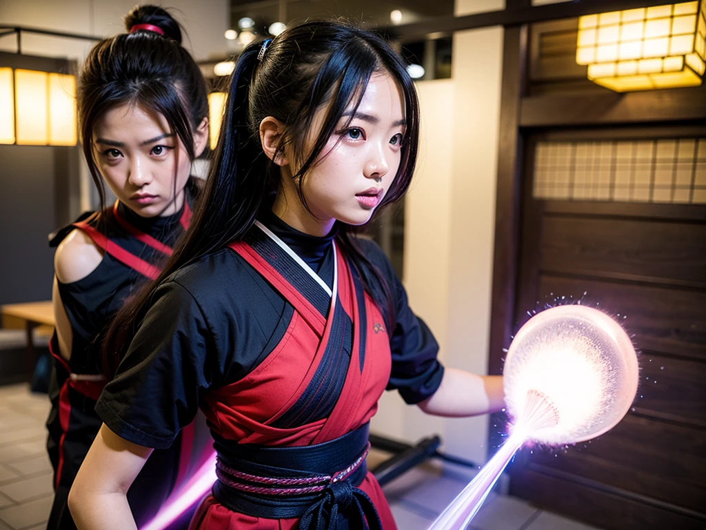 kunoichi clad in aura
