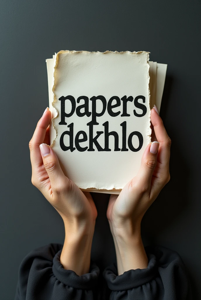 Text image of papersdekhlo . It should be unique, creative, catchy, personal touch , hooking