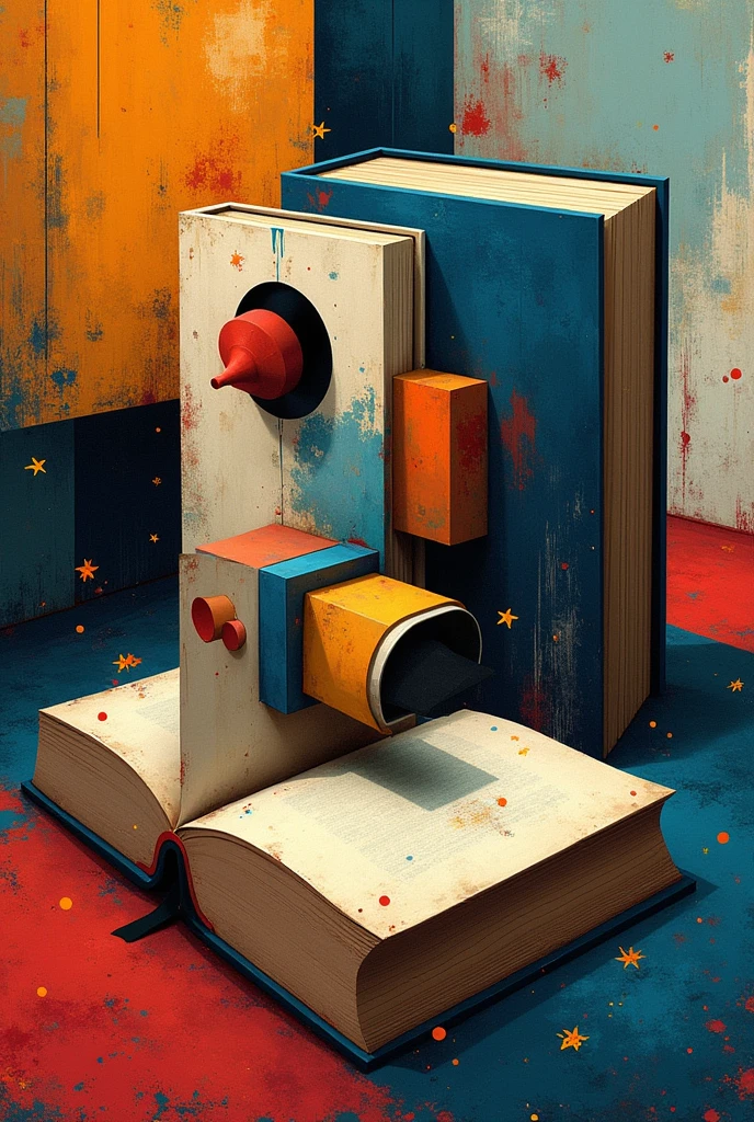 Make a book in a Picasso style art piece