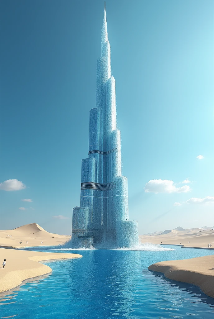 Who water goes in Burjh khalifa
