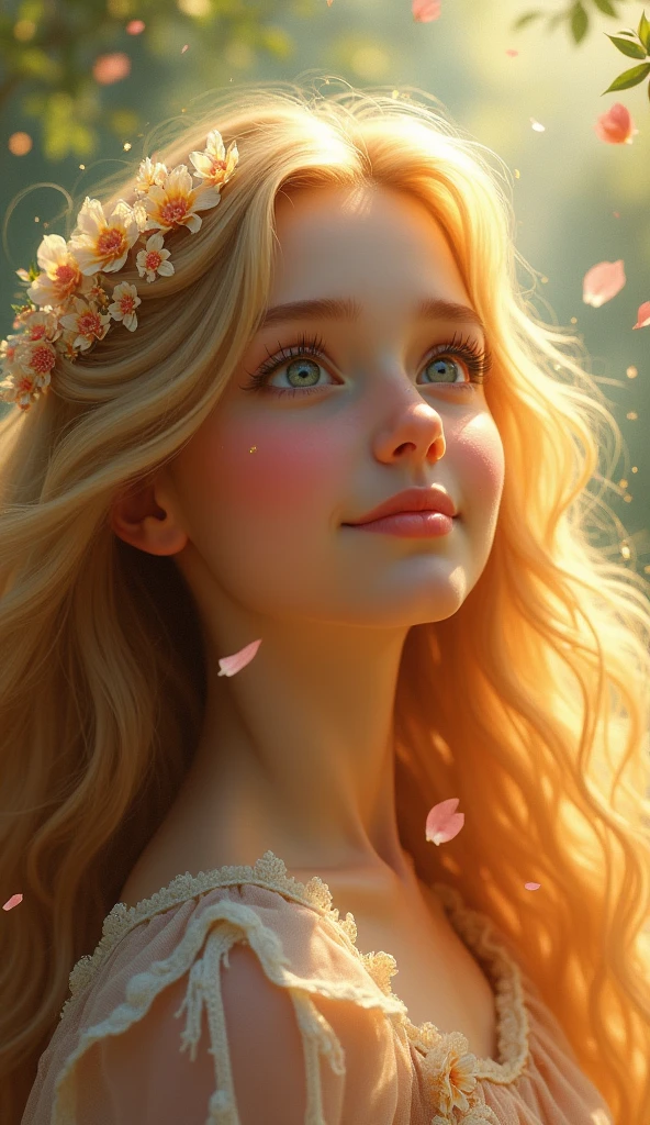 gernate a picture of rupenzal like girl heart always beamed and her face look like she is hoping something