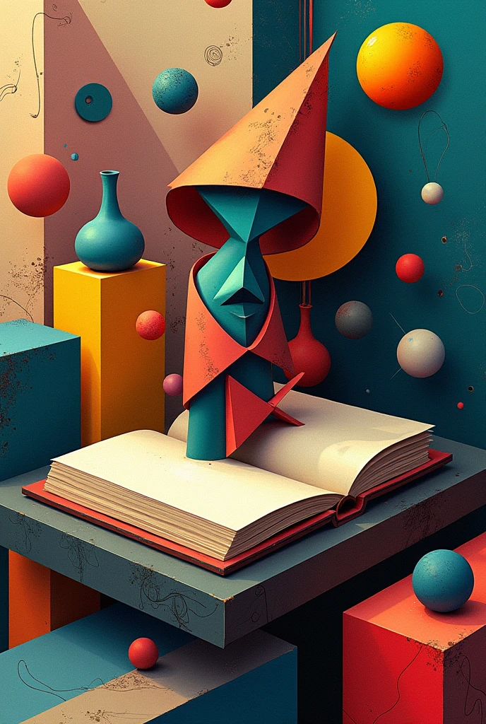 Make a book in a Picasso style art piece