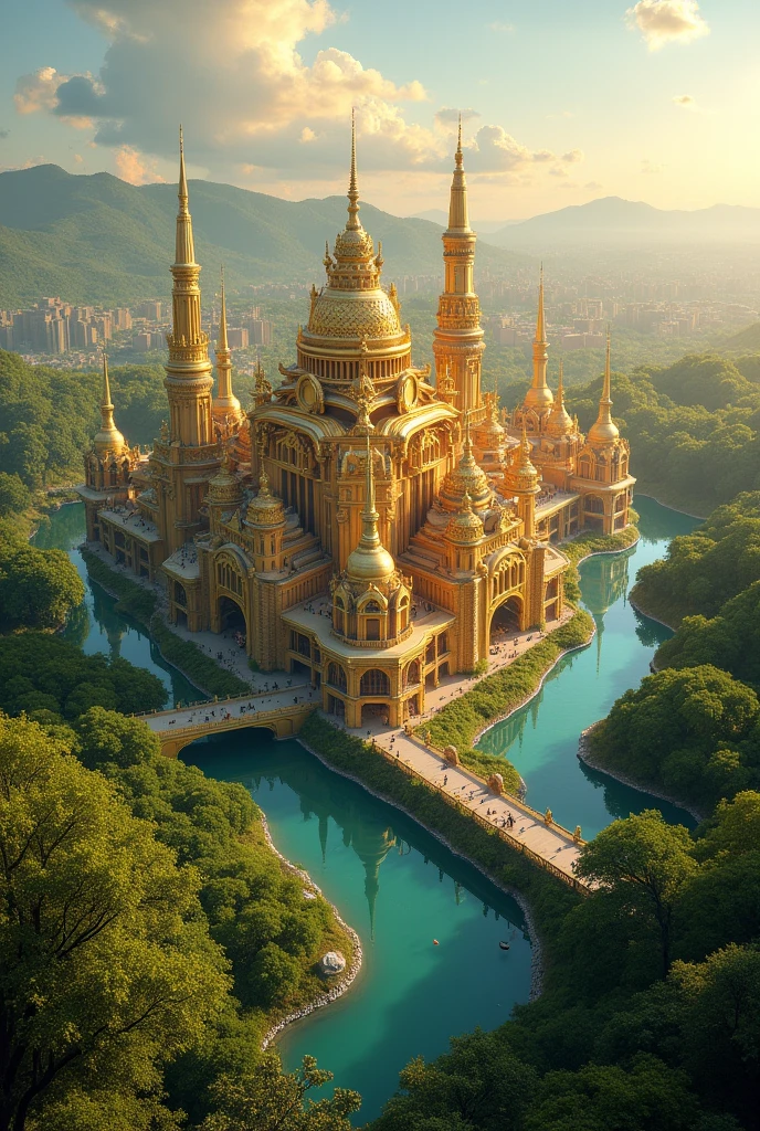 A golden city with so much beautiful with vegetation near yamuna river which is almost sinked in water