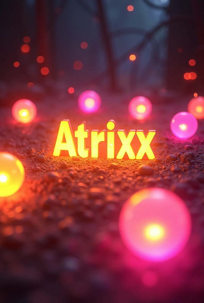 Je veux des lueurs jaune ou rose avec le titre : ATRIXX au milieu 
