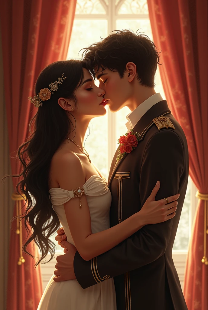 Saranya kissing prince Christisn of denmark whose a teenage boy but little chubby.
