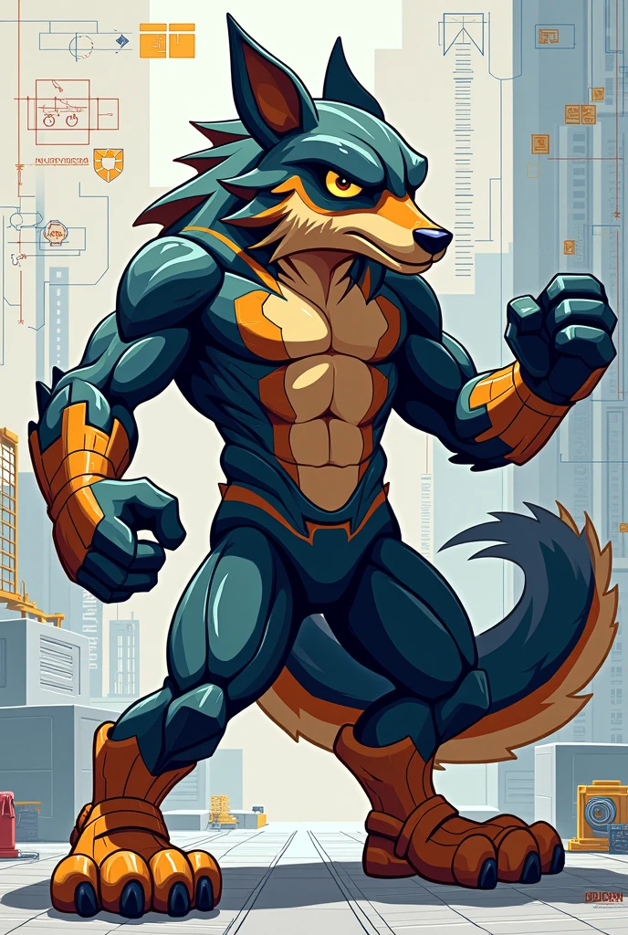 I want you to make a animal like mascot that is accurately describe a SCHOOL OF ENGINEERING AND ARCHITECTURE.