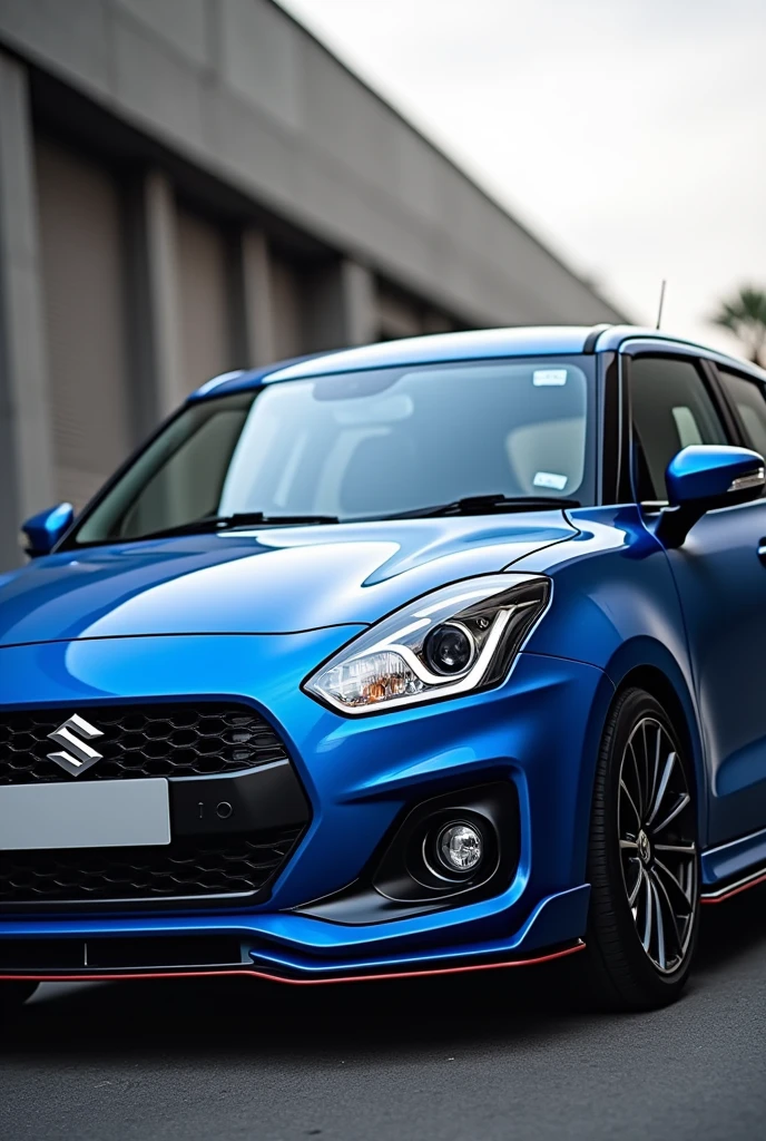 Suzuki Baleno blue with body kit