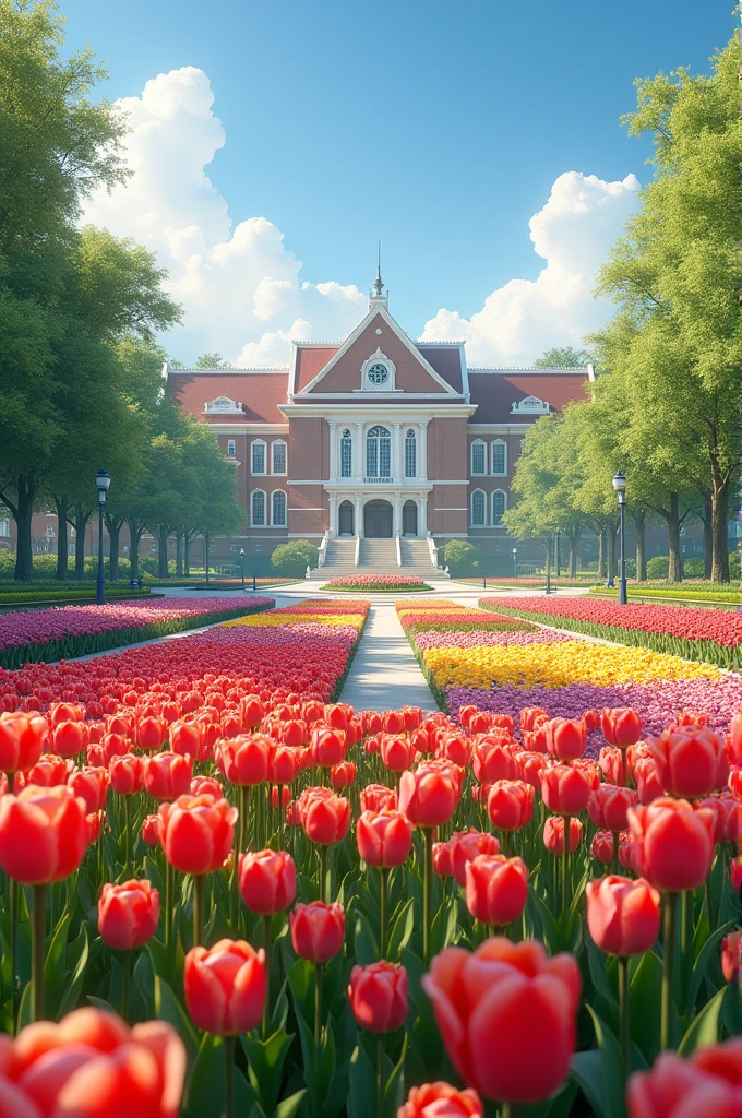 Sirindhorn School has nothing but tulip gardens.