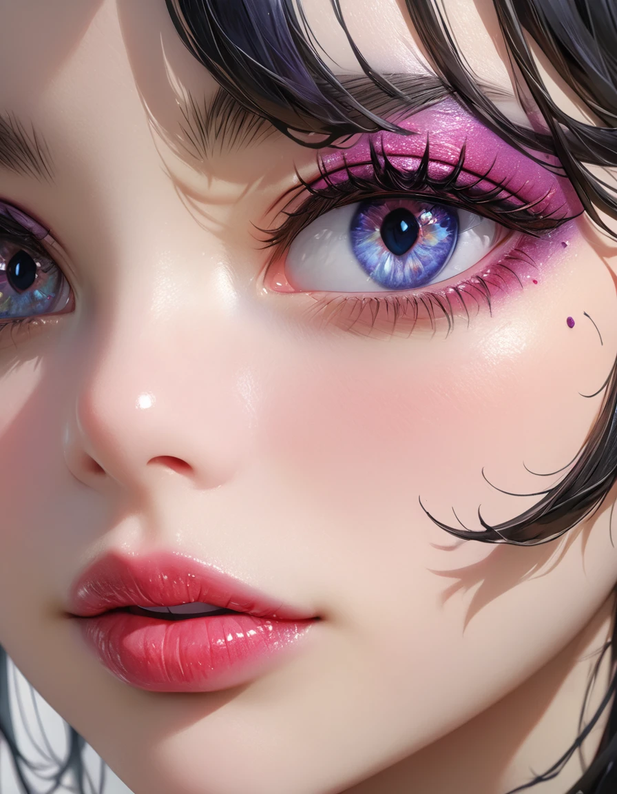1girl, blueberry, fruits, white background, black hair, beautiful detailed eyes, beautiful detailed lips, extremely detailed face and skin, longeyelashes, (best quality,4k,8k,highres,masterpiece:1.2),ultra-detailed,(realistic,photorealistic,photo-realistic:1.37),digital painting,vibrant colors,soft lighting,cinematic composition
