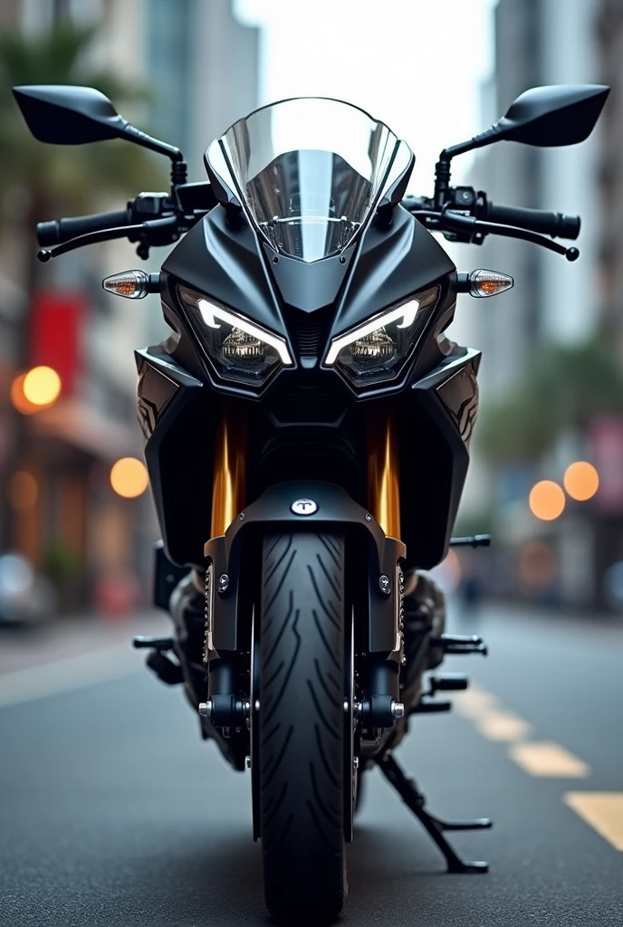 I want you to give me a simulation of what the Yamaha YBRZ 125 would look like with the face of the Yamaha MT15, all the images