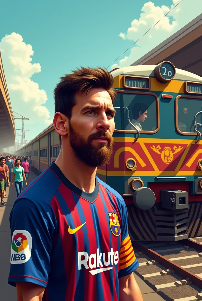 Indian train in messi