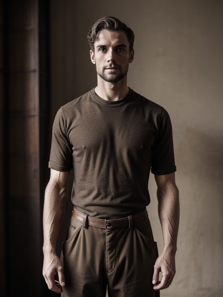England、Industrial Revolution、1900s、male、whole body、Looking straight at the camera、Accurate depiction of limbs、Sepia、Long sleeve、Short sleeve、Slim figure、