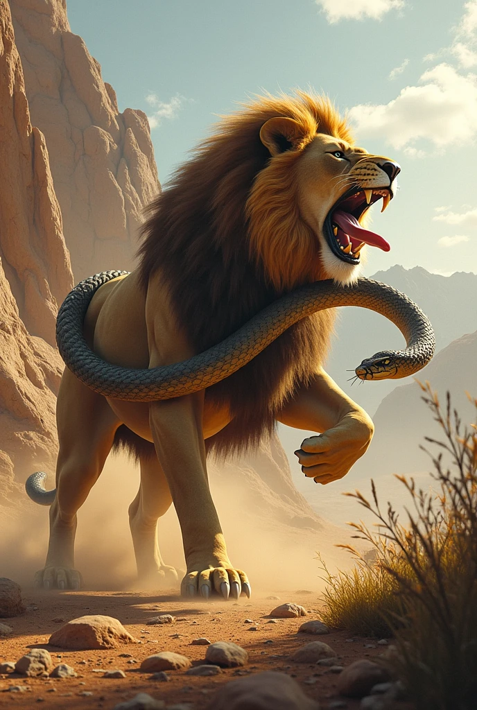 Lion vs snake who is winning 
