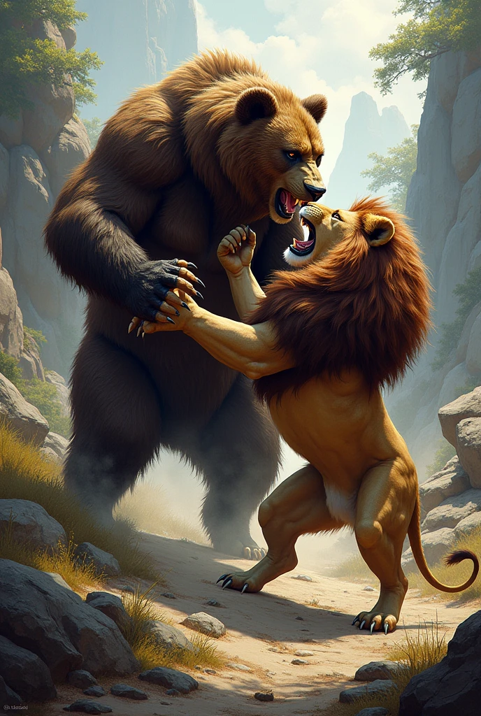 Bear vs lion