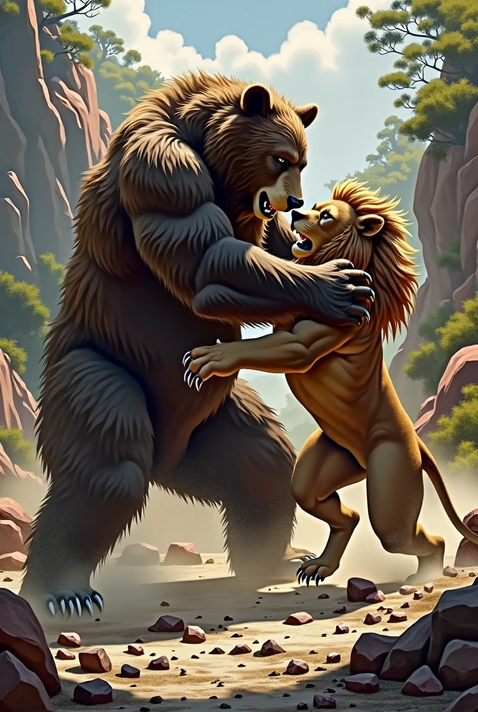 Bear vs lion