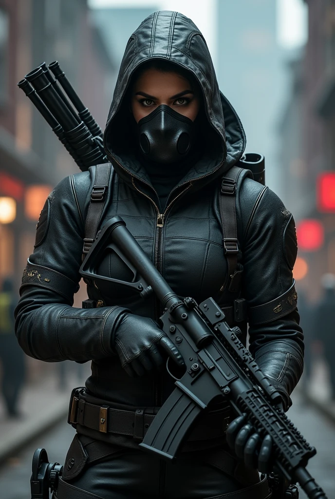 Aria Blaze as Slade Wilson arrowverse manu bennet female with a gun