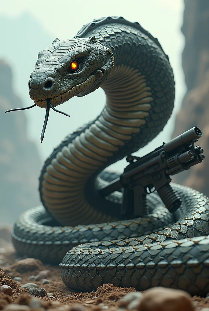 Snake with guns