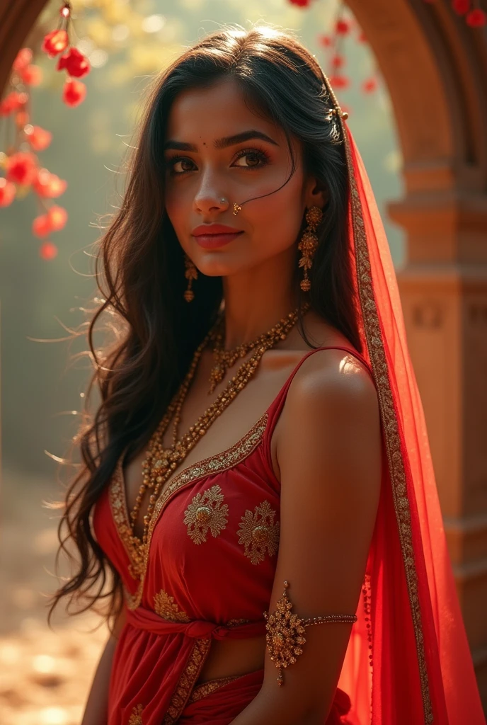 Front full view of milky white body of Indian girl look like Hollywood actress in bride looks, in a precious traditional costly saree, small cleavage, slim fit and thin navel, beautiful thighhighs, one leg visible, , cutest face, innocent smile, black shiny long hair, golden necklace, mole, black eyes, bracelet, Fair-skinned female, piercing, veil, nose piercing,photorealistic,hyperdetailed,dreamy,fantasy-like wind effects,rich deep colors,glowing light,De-Noise, f 5.6 , 85mm,expressive gestures,full-body shot,eye-level shot,perfect body proportions,stylized poses(masterpiece)((disheveled hair:1.2),( beautiful detailed eyes:1.1), Indian girl (wearing casual t_shirt ,street background, Bokeh, medium round breast , side pose looking at viewer,long hair , hair bun,wet clothes, rainy season,heavy rain shower , enjoying rain, happy, big cheeks ,Outdoor image of 21yo in school school photo in school masterpiece, (photorealistic:1.7), best quality, beautiful lighting, Eleanor Latino Woman 20yo Old Big Breasts Plus Size Model random colour beautiful eyes extremely high Bun long extreme curly hair Lifts wearing Indian flowers ethnic elegance princess saree salwar kameez. Flowers on hair (Persian princess)),off shoulder ,bra, Indian attire ,ultra realistic skin Best quality, masterpiece, Beautiful, young indian woman, teacher, college, looking straight at viewer, wearing elegant full sleeve top white and blue long skirt, college classroom, sitting on chair, professionalism, teen age, detailed face, detailed body, symmetric face, cute face, dynamic pose, perfect anatomy, holding books with hands, photorealistic, curvy body, braid hair, 8k, ultra realistic, blackboard background, ambient occlusion
