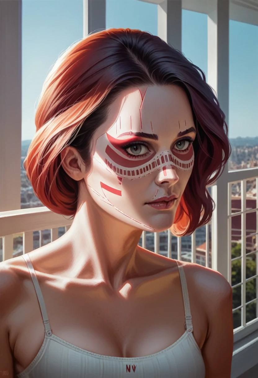 photo of Jennifer Connelly, RAW, beautiful woman, ((portrait)), ((detailed face:1.2)), ((detailed facial feature, detailed skin, clear skin), (perfect proportioned body), ((nsfw:1.5), ) (high detailed city environment, apartment balcony), (realistic photo, best quality, detailed), (8k wallpaper), (cinematic lighting, dramatic lighting) (sharp focus, intricate)