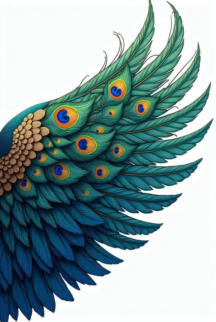 png of peacock wing only individually