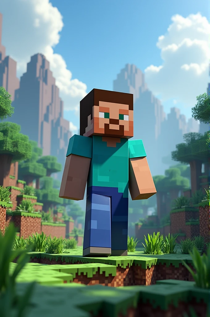 Create a Minecraft character focused image for a channel