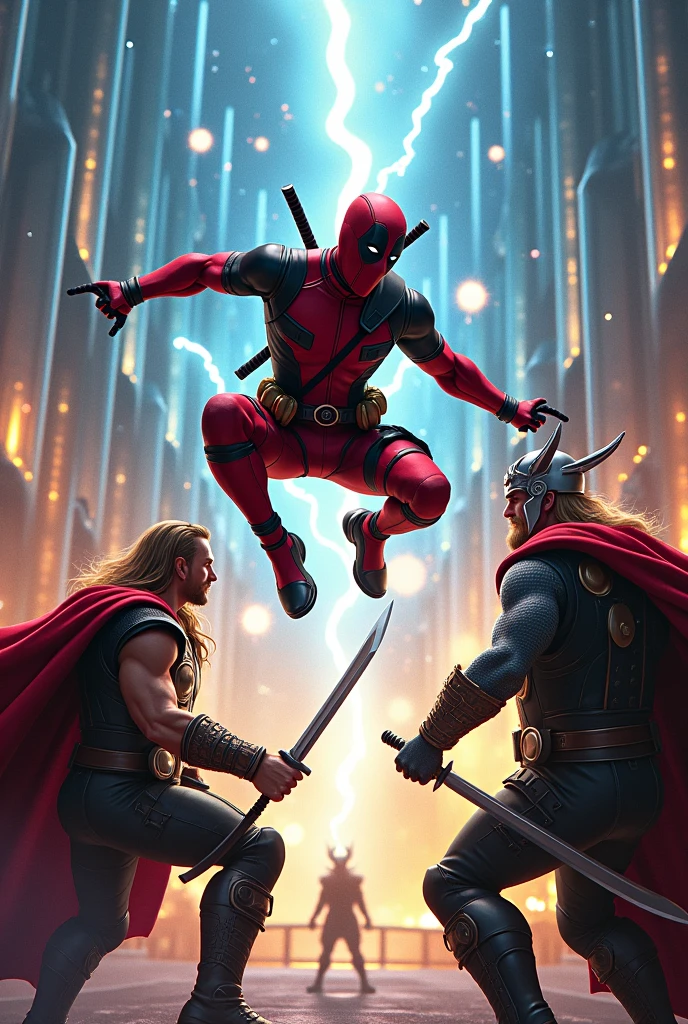 Deadpool vs thor and Loki
