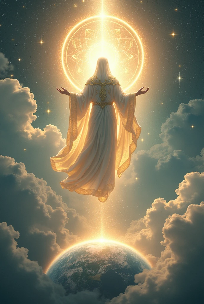 God from heaven looking down on earth
