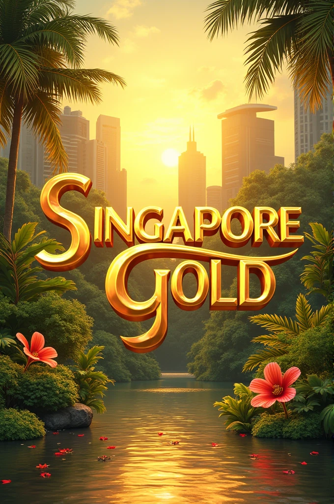 Tulisan Singapore gold 
