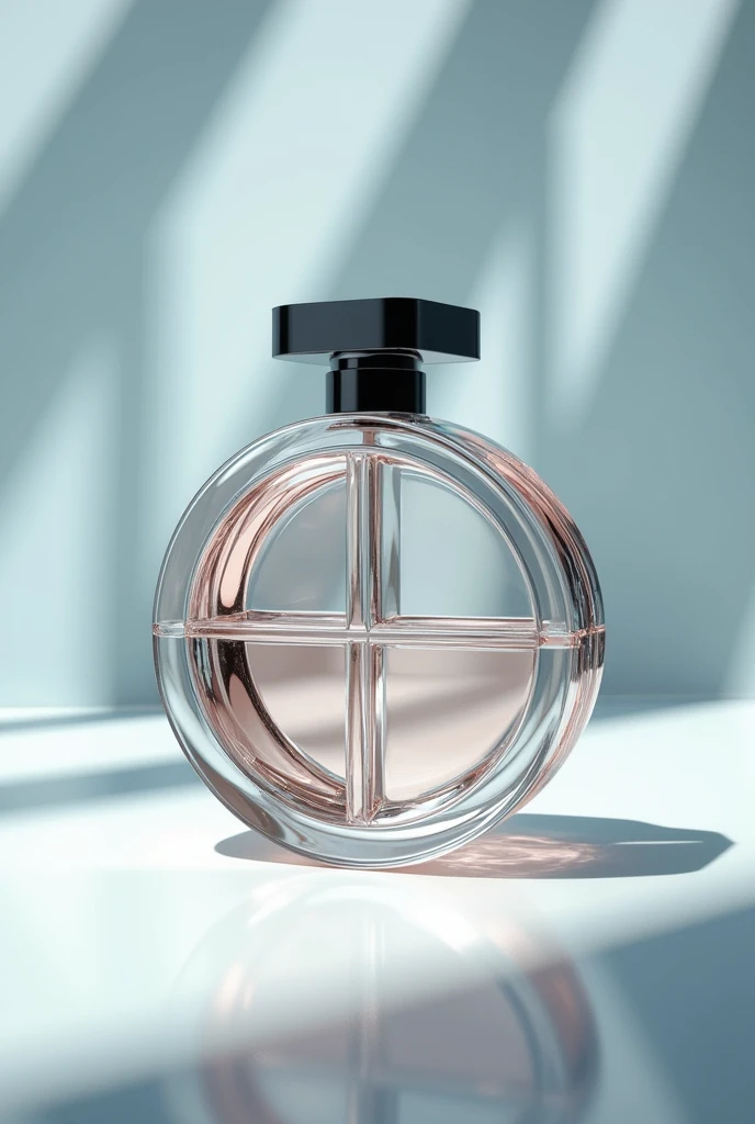 Perfume bottle, with 4 fragrances in 1 bottle, circular bottle with 4 compartments
