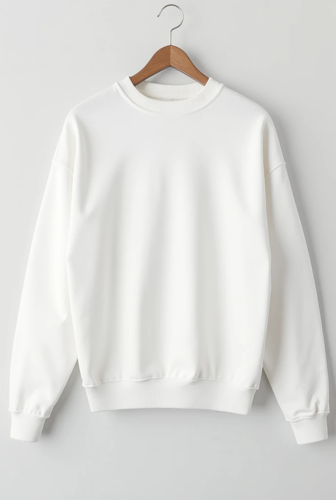 I want a white cotton men&#39;s sweatshirt garment closer so that the material can be seen without a brand closer 