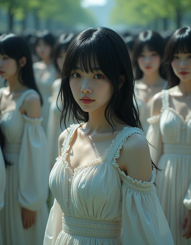 (((((Japanese Clone-girls=Myself))))), (((Super Best masterpiece Clone-girls Raw Photography Art))), (((16K, Highest quality, Ultra-high resolution, RAW Photos))), (((It&#39;s so unrealistic., With unparalleled depiction, With an unfathomable sight, An unprecedented and shocking worldview, Clone-girls: In a world of mass reproduction, Ultra-realistic))), (((Giantess Elements, GTS))), (((Japanese Girls, Sasaki Nozomi, 28yo, Small face, Thick black hair, Medium to long hair, Dark Eyes, Mature face, Cute Smile, Smiling face, A gentle gaze, (((Very happy laughter)))))), (((Very beautiful detailed girls, Accurate body structure, Accurate body movements, Very detailed body, (((Super big breasts, Large bulge of ample breasts)))))), (((Orange swimsuit, Cleavage Emphasis, Emphasise the fullness of your breasts))), ((((((((Very detailed, Myself cloning, Depiction of splitting oneself, 1Myself girl→1,000,000,000,000,000,000,000,000,000,000Myself cloning girls)))))))), (((((((Myself clone-girlsから, Myself keeps multiplying, (Very detailed and intricate, To the exact, Flawless, (((In the same female body,With the same face, With the same hairstyle, In the same clothes, At the same height, 同じSuper big breastsである))), In a detailed depiction), 1,000,000,000,000,000,000,000,000,000,000 people))))))), (((((Myself girls only))))), (((((1,000,000,000,000,000,000,000,000,000,000Myself girls))))), (((((Very detailed depiction, Multiple or more Myselves, Physical contact, Pleasant conversation, Holding hands, Hug, walk, Turn around, Shift your gaze))))), (とてもIn a detailed depiction, It&#39;s all a crowd of myself, View from the water, Water play photography, Having fun at the water&#39;s edge, Soaking wet), (((((非常にIn a detailed depiction, GTS, Giantess Elements, Full body description, Looking up at a woman approaching from below, Draw yourself big, View from the feet))))))