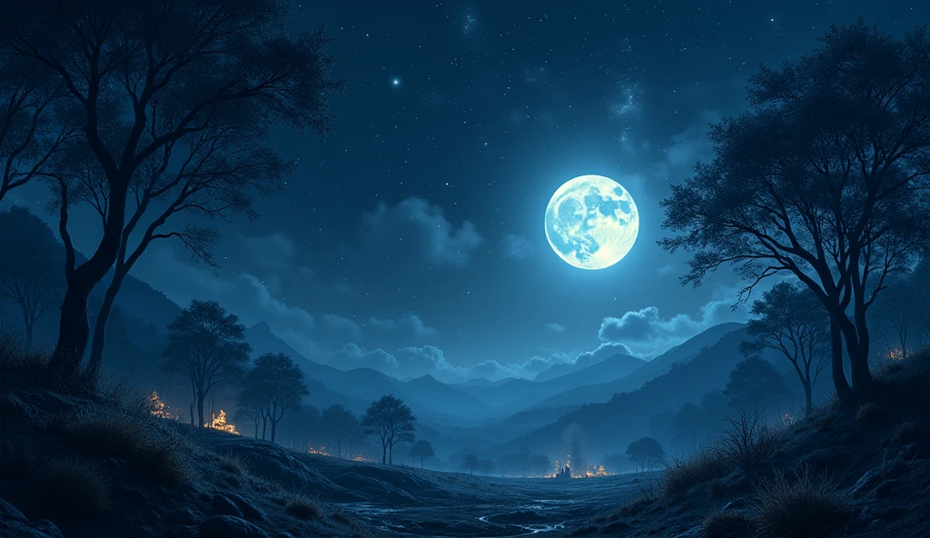Fantastic night scenery、Dark night sky、Fantasy elements、Cute atmosphere、Star-studded night sky、High quality、Super Real、Night image、beautiful、Highest quality、