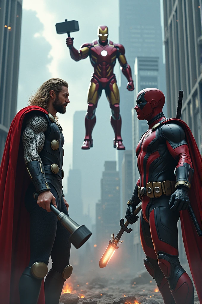 Thor vs Deadpool ironman 