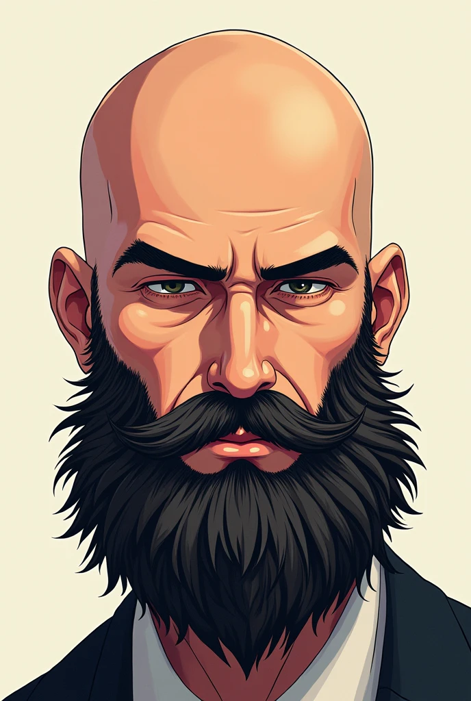Bald man with anime beard