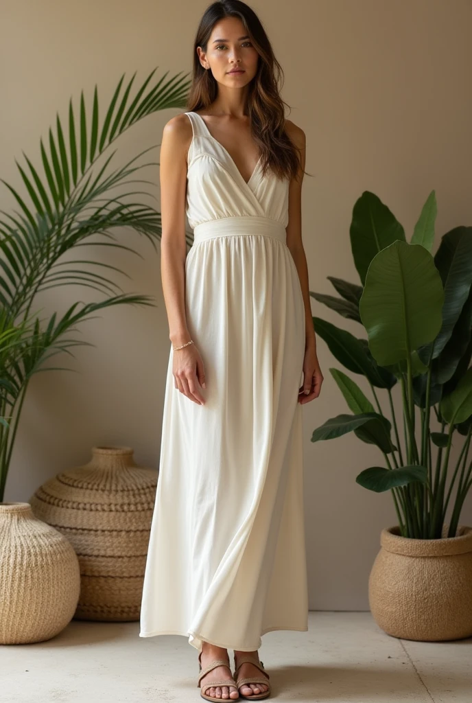 I want a stylish eco-friendly dress for a sale