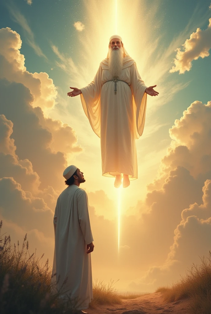 A Muslim man speaking from the sky, to a Muslim man on earth, and this is happening in a dream