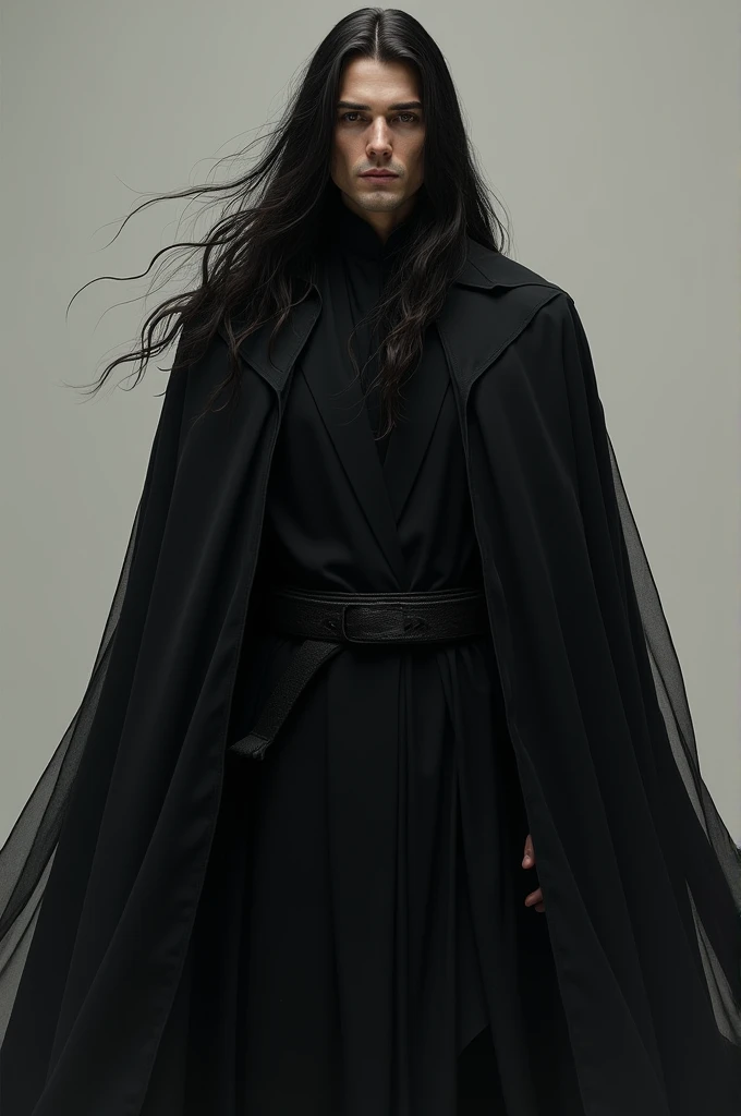 He was wearing a black robe and was tall and well-built. His long hair fell freely, and it was not combed with all kinds of fancy decorations. It simply fell naturally, seeming very gentle and agreeable. His appearance was handsome and exquisite, and seemed incredibly charming