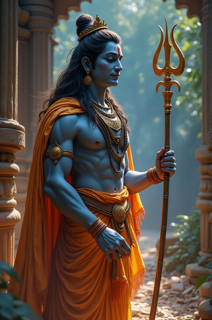 After some time, Lord Shiva arrived and tried to enter the house. However, Ganesha stopped him and said that he