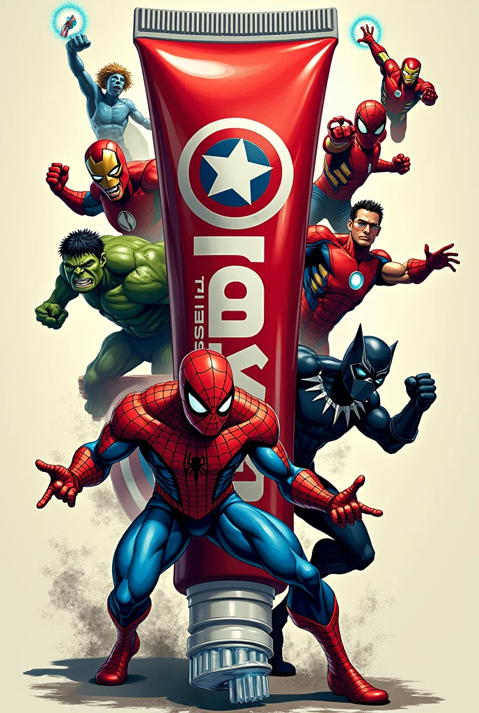 I need toothpaste packed print Marvel heroes