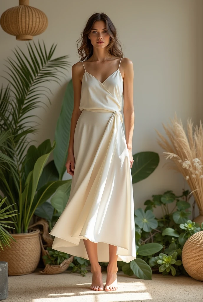 I want a stylish eco-friendly dress for a sale