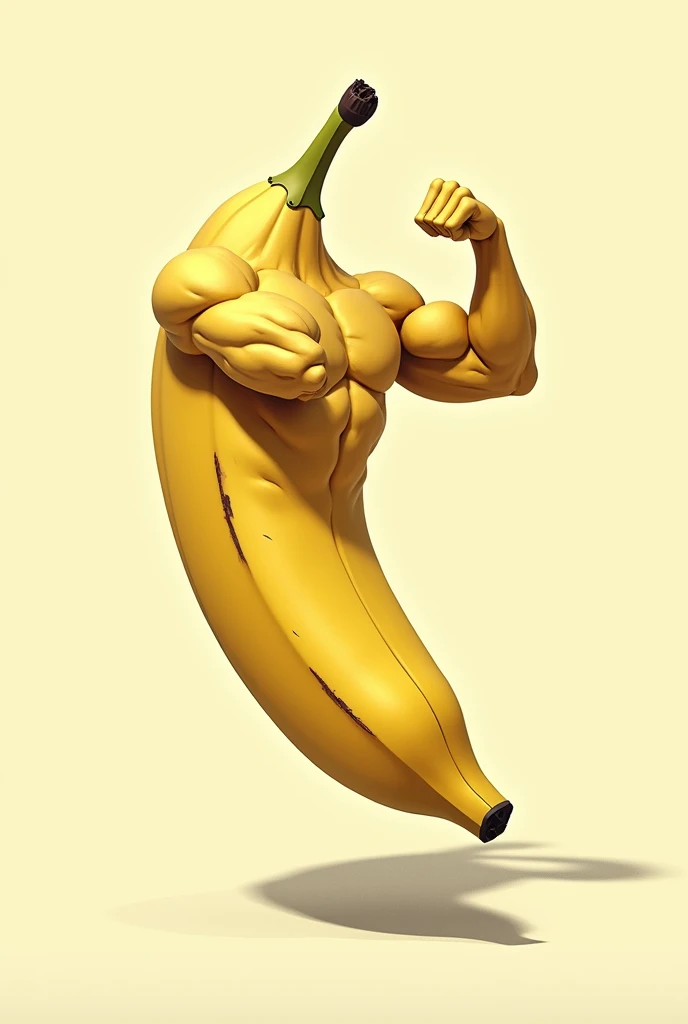 Muscled Banana Logo Doing Dips